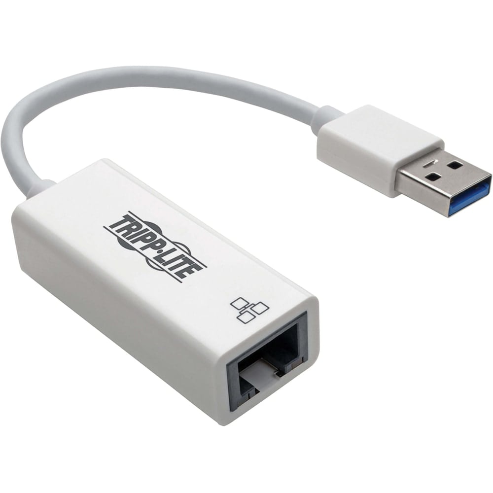 Eaton Tripp Lite Series USB 3.0 SuperSpeed to Gigabit Ethernet NIC Network Adapter RJ45 10/100/1000 White - U336000GBW MPN:U336-000-GBW