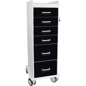 TrippNT™ Tall Locking 6 Drawer Medical Cart Black 16