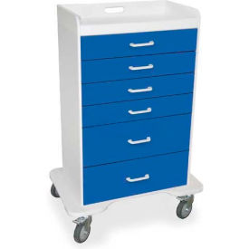 TrippNT™ Locking 6 Drawer Procedure Cart Global Blue 31