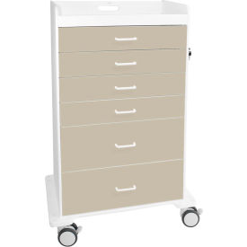 TrippNT™ Locking 6 Drawer Procedure Cart Almond Beige 31