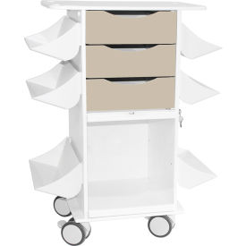 TrippNT™ Core CL Suture Procedure Cart with Locking Sliding Door White w/Almond Beige 53491