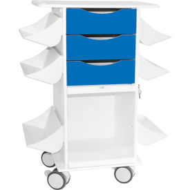 TrippNT™ Core CL Suture Procedure Cart with Locking Sliding Door White w/Global Blue 53495