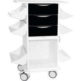 TrippNT™ Core CL Suture Procedure Cart with Locking Sliding Door White w/Black 53501