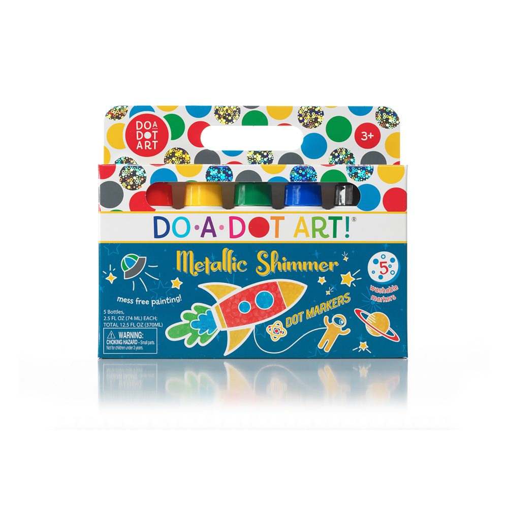 Do-A-Dot Art! Dot Markers, Broad Tip, Metallic Shimmer, Pack Of 5 Markers MPN:DAD204