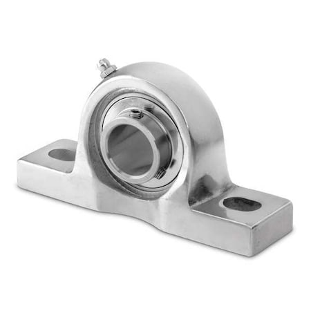 Pillow Block Bearing, Stainless Steel Housing Material, Set Screw, Ball, 30 mm Dia, Stainless Steel Insert Material MPN:2101101309