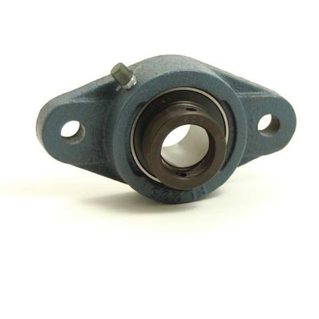 2 Holes, Rhombus Housing, 2 Bolt Flange Bearing, Radial Ball, 3/4 in Dia, Cast Iron, Eccentric Locking Collar MPN:HCFLU204-12