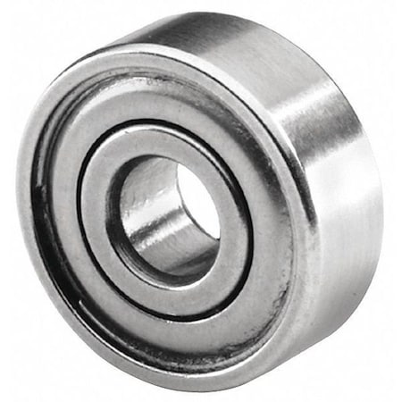 Double Shielded Miniature Ball Bearing, R4A, 1/4 in Bore Dia, 3/4 in OD, 0.2812 in W, 302 Degrees F Max Op Temp MPN:R4A ZZ PRX