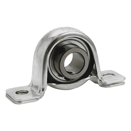 Pillow Block Bearing, Cast Iron Housing Material, Set Screw, Ball, 1-3/16 in Dia, Steel Insert Material MPN:RPB19S