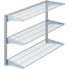 Triton Products Storability Wall Mount Shelving Unit with 3 Wire Shelves 33