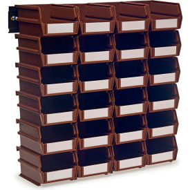 Triton Products LocBin Wall Storage w/ 24 Bins & 24 Rails 5-3/8