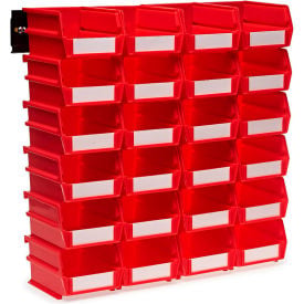Triton Products LocBin Wall Storage w/ 24 Bins & 24 Rails 5-3/8
