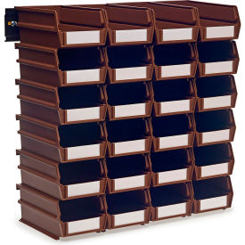 Triton Products LocBin Wall Storage w/ 24 Bins & 24 Rails 7-3/8