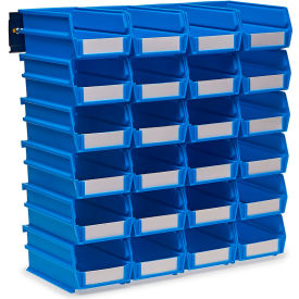 Triton Products LocBin Wall Storage w/ 24 Bins & 24 Rails 7-3/8