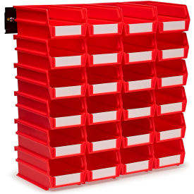 Triton Products LocBin Wall Storage w/ 24 Bins & 24 Rails 7-3/8