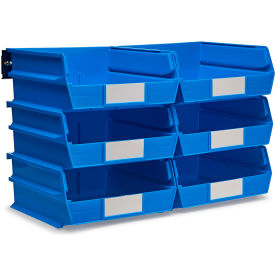 Triton Products LocBin Wall Storage w/ 6 Bins & 6 Rails 10-7/8