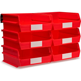 Triton Products LocBin Wall Storage w/ 6 Bins & 6 Rails 10-7/8