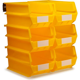 Triton Products LocBin Wall Storage w/ 6 Bins & 6 Rails 14-3/4