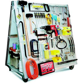 Triton Products Heavy-Duty Polypropylene Pegboard Mobile Tool Cart DBC-4