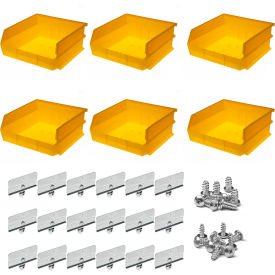 Triton Products Large Pegboard Hanging Bin System 6 pc BK-235