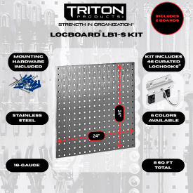 Triton Products® LocBoard® Pegboard & LocHook Assortment 24