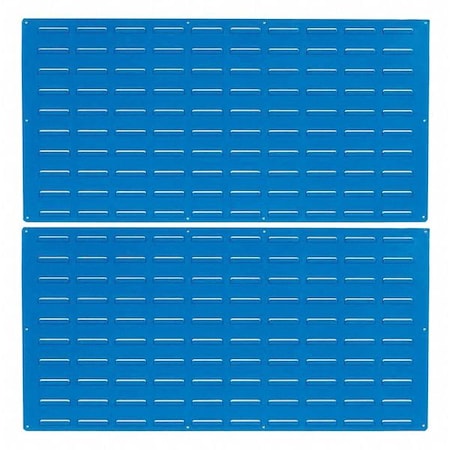 Louvered Panel W/ Mounting Hardware, Epoxy Coated 18-Gauge, Blue, (2) 48