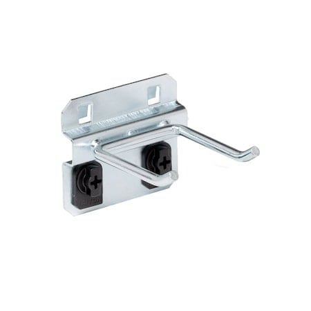 2 In. Double Rod 30 Degree Bend Steel Pegboard Hook for LocBoard, PK5 MPN:52213