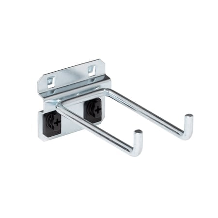 4 In. Double Rod 90 Degree Bend Steel Pegboard Hook for LocBoard, PK5 MPN:52419