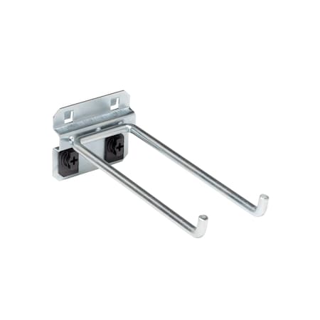 5-3/4 In. Double Rod 80 Degree Bend Steel Pegboard Hook for LocBoard, PK5 MPN:52628