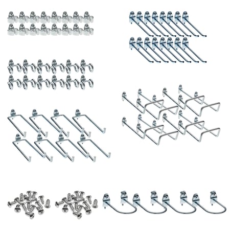 64 pc. Steel Pegboard Hook Assortment for 1/8 In. and 1/4 In. Pegboard, PK64 MPN:532-2