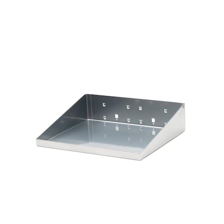 12 In. W x 10 In. D Silver Epoxy Coated LocBoard Steel Shelf with 6 Holes for Garment Hangers MPN:56120-SLV