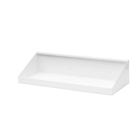18 In. W x 6-1/2 In. D White Epoxy Coated Steel Shelf for LocBoard MPN:56186-WHT