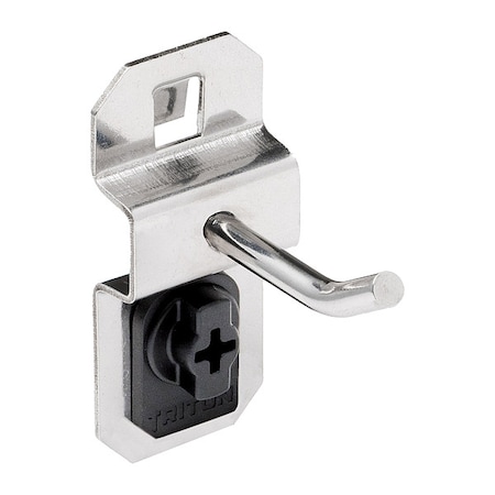1 In. Single Rod 30 Degree Bend Stainless Steel Pegboard Hook for Stainless Steel LocBoard, PK3 MPN:61113