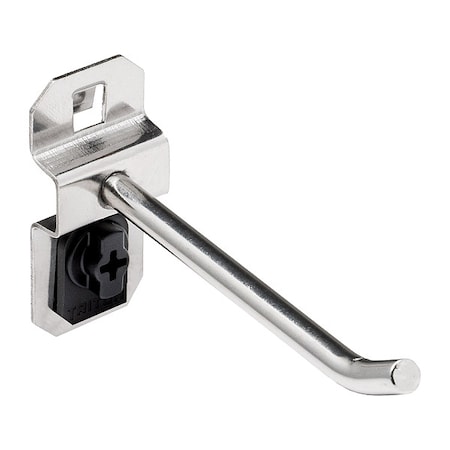 3 In. Single Rod 30 Degree Bend Stainless Steel Pegboard Hook for Stainless Steel LocBoard, PK3 MPN:61323