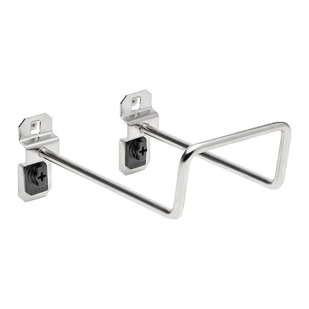 5 In. 80 Degree Bend Stainless Steel Double Closed End Loop Pegboard Hook for Stainless Steel LocBoard, PK2 MPN:66528