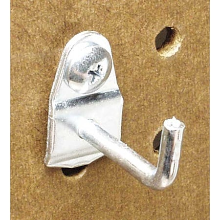 1-1/8 In. Single Rod 90 Degree Bend Steel Pegboard Hook for 1/8 In. and 1/4 In. Pegboard, PK10 MPN:71119