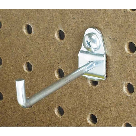2-3/4 In. Single Rod 90 Degree Bend Steel Pegboard Hook for 1/8 In. and 1/4 In. Pegboard, PK10 MPN:71319