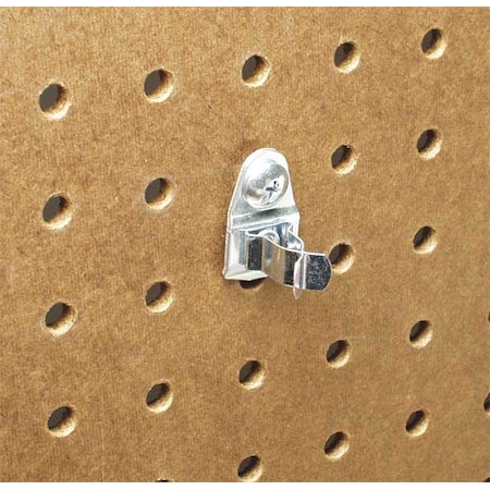 1/4 In. to 1/2 In. Hold Range Steel Ext Spring Clips for 1/8 In. and 1/4 In. Pegboard, PK10 MPN:73105