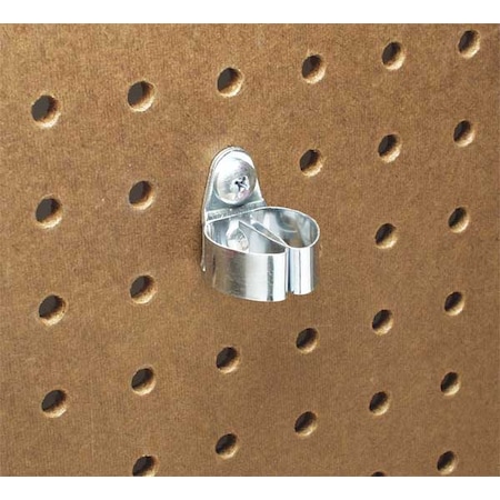 1/4 In. to 1/2 In. Hold Range Steel Standard Spring Clip for 1/8 In. and 1/4 In. Pegboard, PK10 MPN:73205