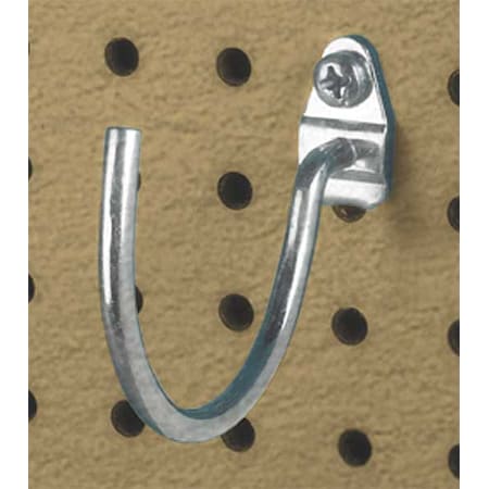 2-1/4 In. Curved Steel Pegboard Hook for 1/8 In. and 1/4 In. Pegboard, PK10 MPN:75200