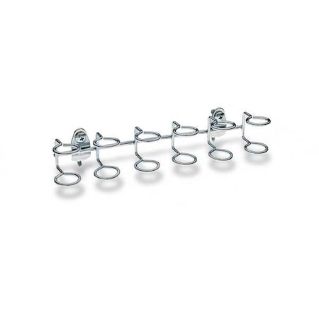 9 In. W Steel Multi-Ring Tool Holder for 1/8 In. and 1/4 In. Pegboard, PK2 MPN:76666