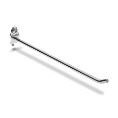 8 In. Single Rod 30 Degree Bend Steel Pegboard Hook for 1/8 In. and 1/4 In. Pegboard, PK3 MPN:813
