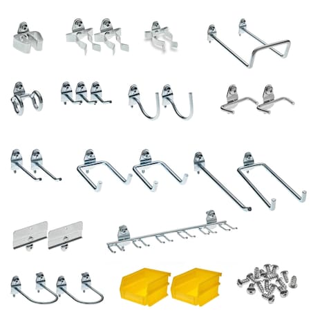 26 pc. Pegboard Hook & Bin Assortment for 1/8 In. and 1/4 In. Pegboard MPN:901