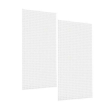(2) 24 In. W x 48 In. H x 1/4 In. D White Polypropylene Pegboards with 1/4 In. Hole Size MPN:DB-2