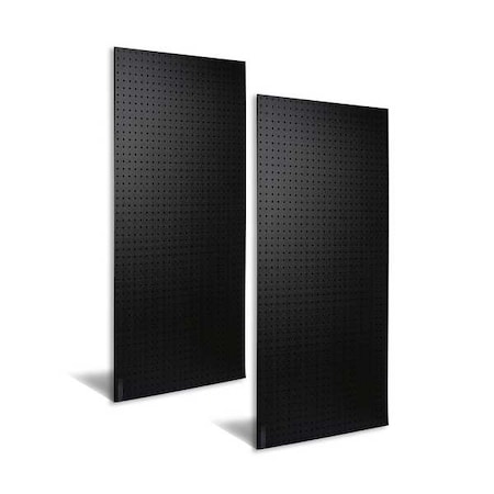 (2) 24 In. W x 48 In. H x 1/4 In. D Black ABS Textured Pegboards with 1/4 In. Hole Size MPN:DB-2BK