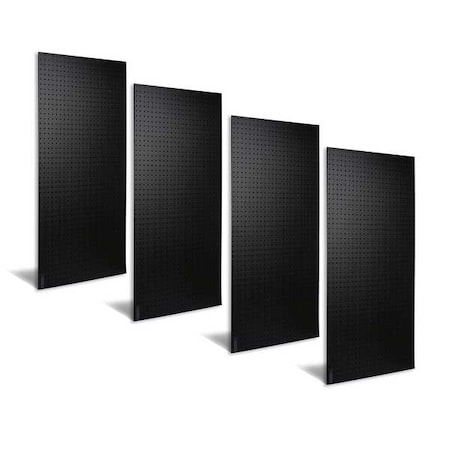 (4) 24 In. W x 48 In. H x 1/4 In. D Black ABS Textured Pegboards with 1/4 In. Hole Size MPN:DB-4BK