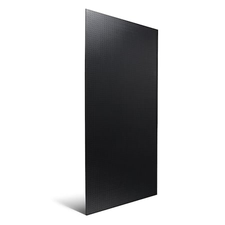 48 In. W x 96 In. H x 1/4 In. D Black ABS Textured Pegboard with 1/4 In. Hole Size MPN:DB-96BLK