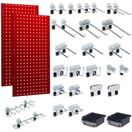 30 pc LocHook Assortment & Hanging Bin System W/ (2) 18