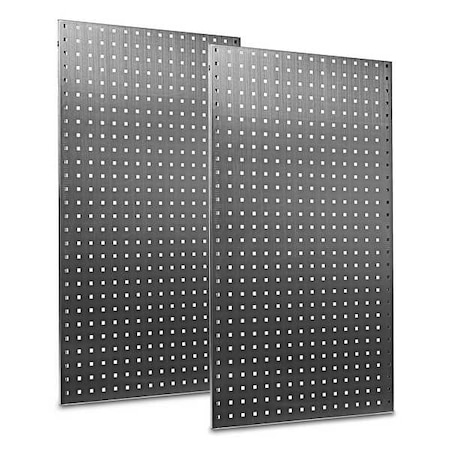 (2) 24 In. W x 42-1/2 In. H Stainless Steel 18-Gauge Square Hole Pegboards Mounting Hardware, PR MPN:LB2-S