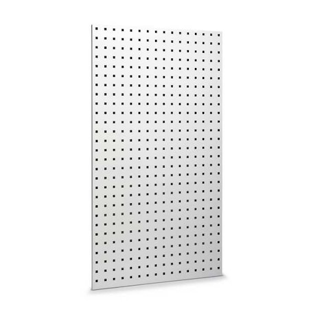 (2) 24 In. W x 42-1/2 In. H White Epoxy 18-Gauge Steel Square Hole Pegboards Mounting Hardware MPN:LB2-W