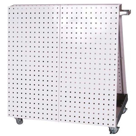 36-3/4 In. L x 39-1/4 In. H x 21-1/4 In. W Aluminum Frame Tool Cart with Tray and White LocBoard MPN:LBC-18